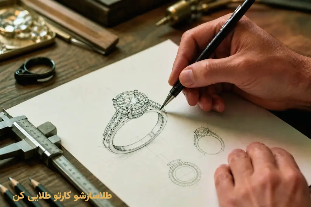 آموزش طراحی طلا و جواهرات؛ مسیر یادگیری، طراحی دستی