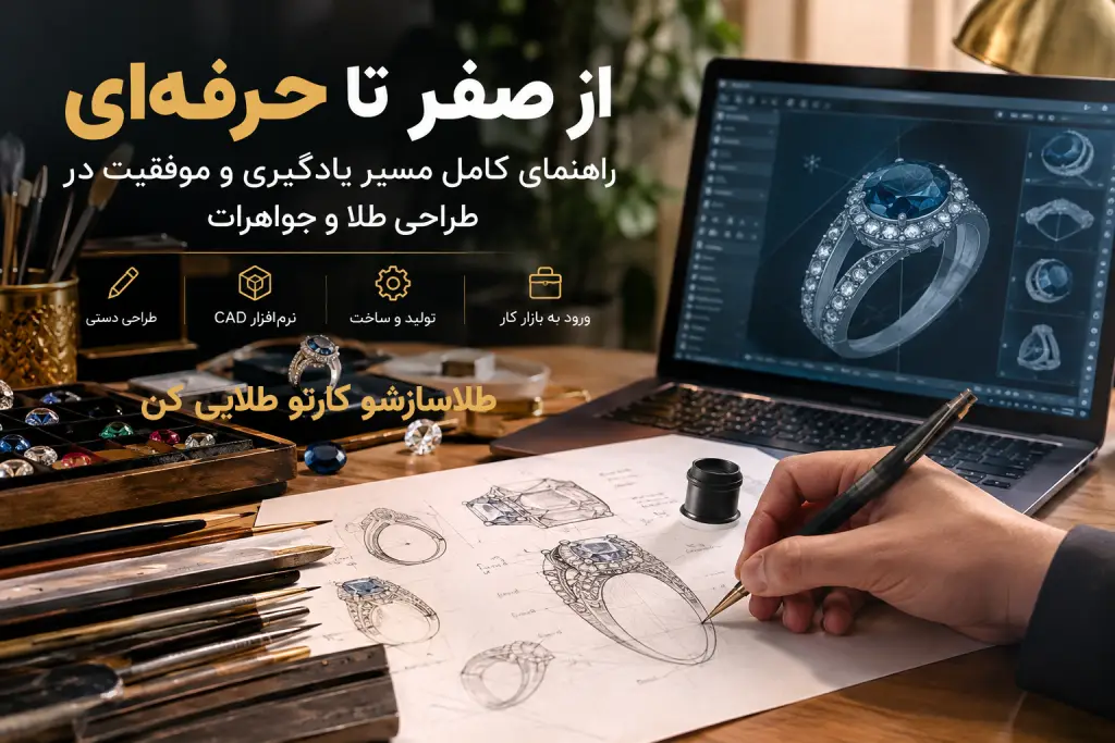 یادگیری طراحی طلا و جواهرات از صفر تا حرفهای